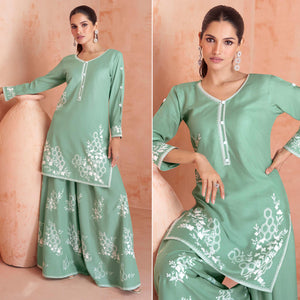 green-floral-embroidered-rayon-palazzo-suit-1