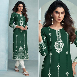 green-lucknowi-embroidered-rayon-kurti-3