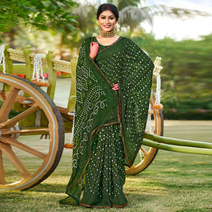 green-bandhani-printed-georgette-saree-3