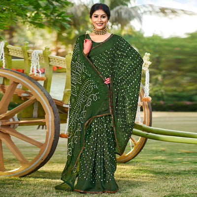 green-bandhani-printed-georgette-saree-3