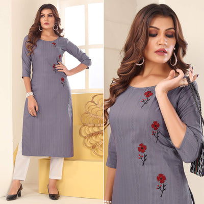 grey-floral-embroidered-art-silk-kurti