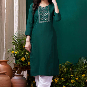 green-yoke-embroidered-pure-cotton-straight-kurti-2