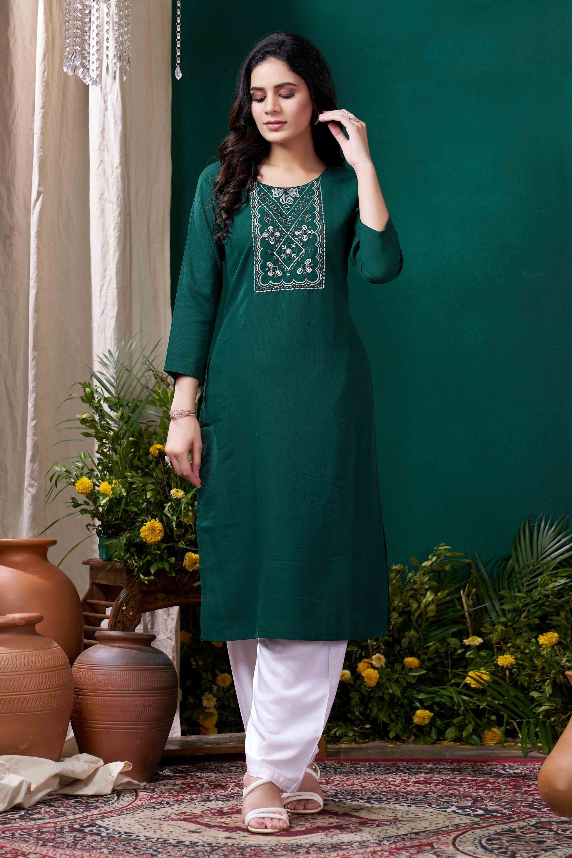 green-yoke-embroidered-pure-cotton-straight-kurti-2