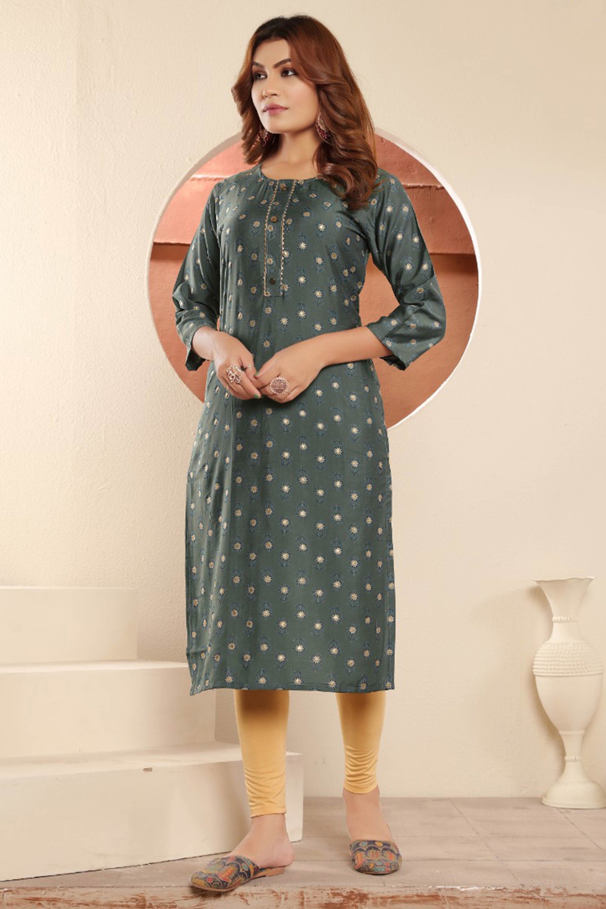 grey-floral-foil-printed-muslin-viscose-kurti