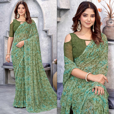 green-floral-printed-georgette-saree-16