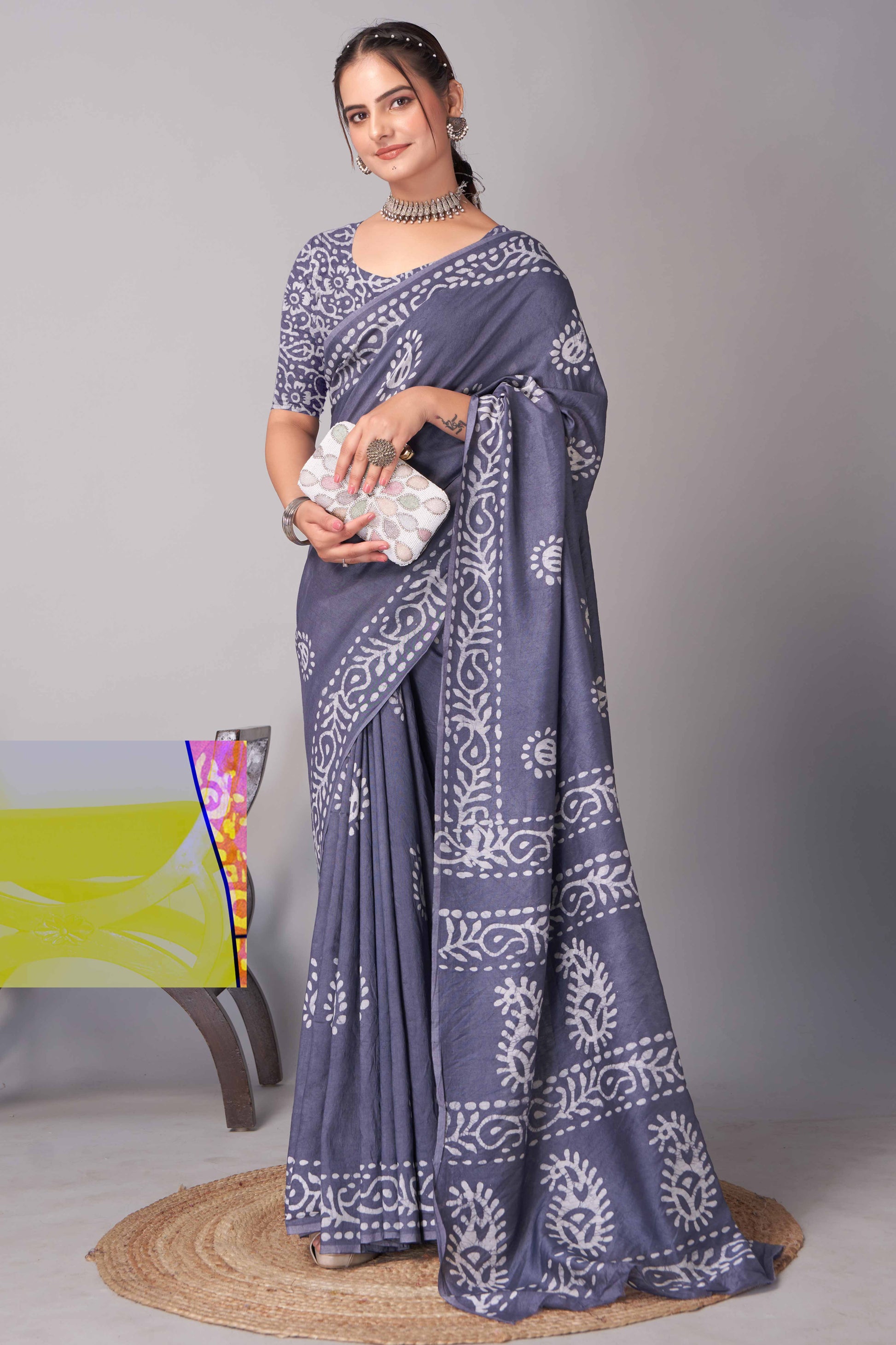 grey-batik-printed-chanderi-cotton-silk-saree