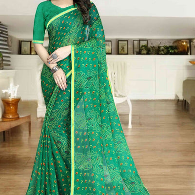 green-bandhani-printed-chiffon-saree-with-lace-border-6