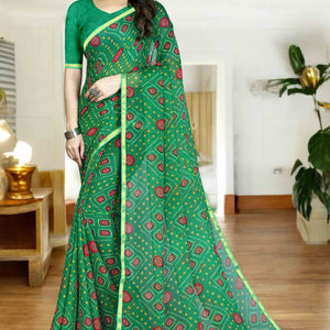 green-bandhani-printed-chiffon-saree-with-lace-border-11