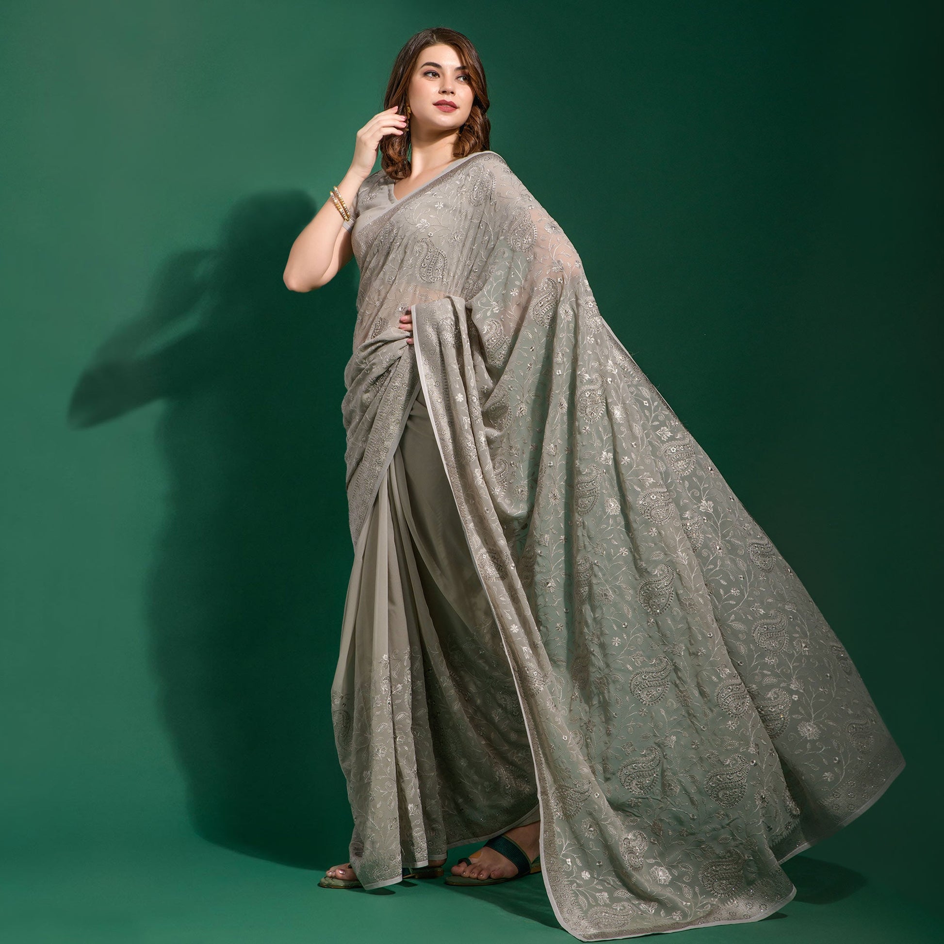 grey-floral-embroidered-georgette-saree