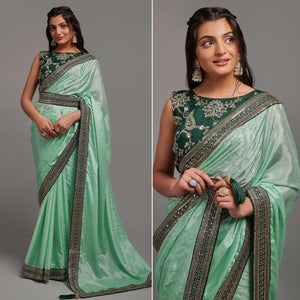 green-foil-printed-with-embroidered-border-chinon-saree-1