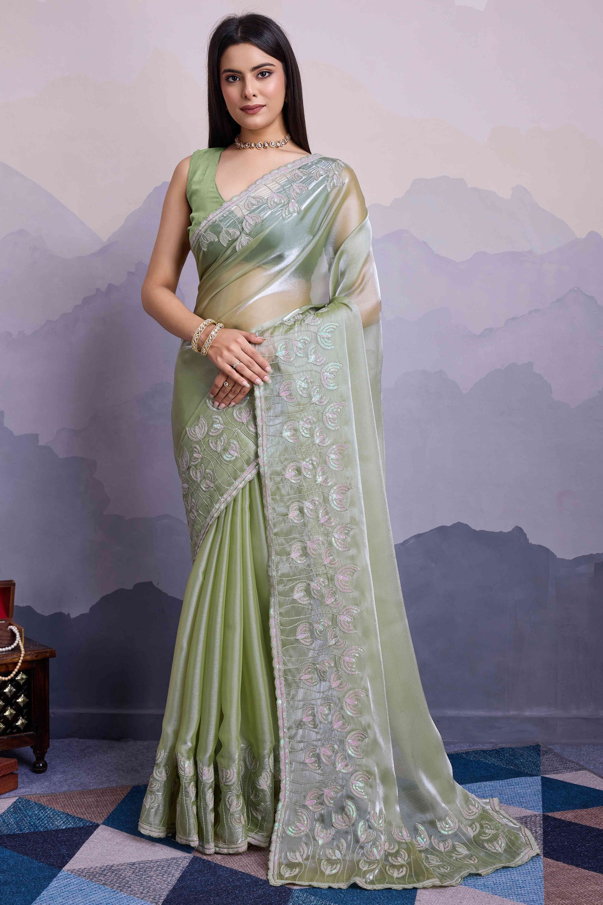 green-floral-sequins-embroidered-jimmi-choo-zoya-silk-saree