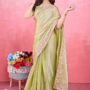green-floral-sequins-embroidered-mulberry-silk-saree-4