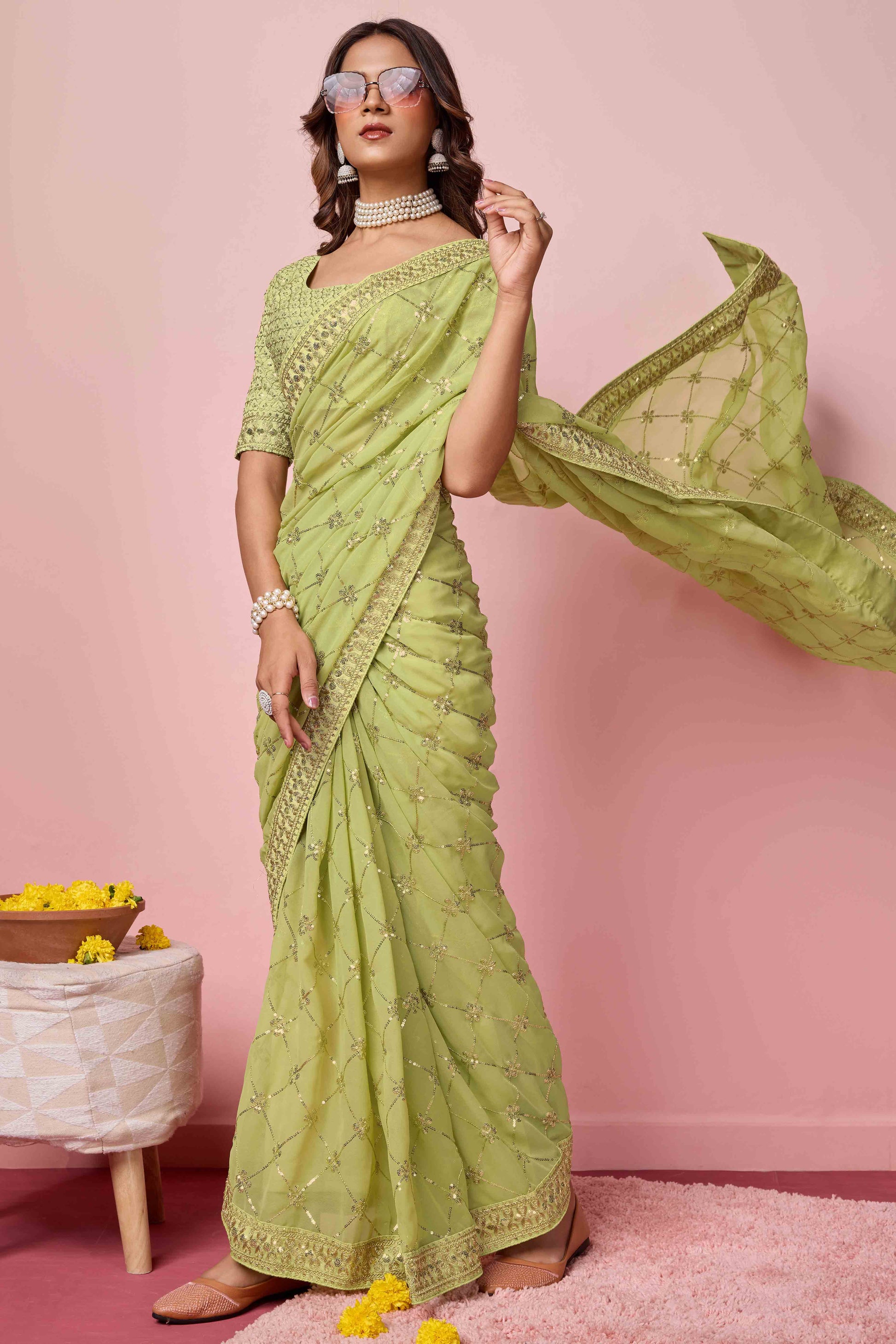 green-sequins-embroidered-georgette-saree-17
