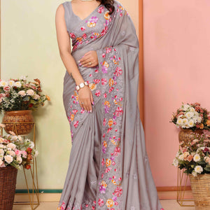 grey-floral-embroidered-organza-saree-8