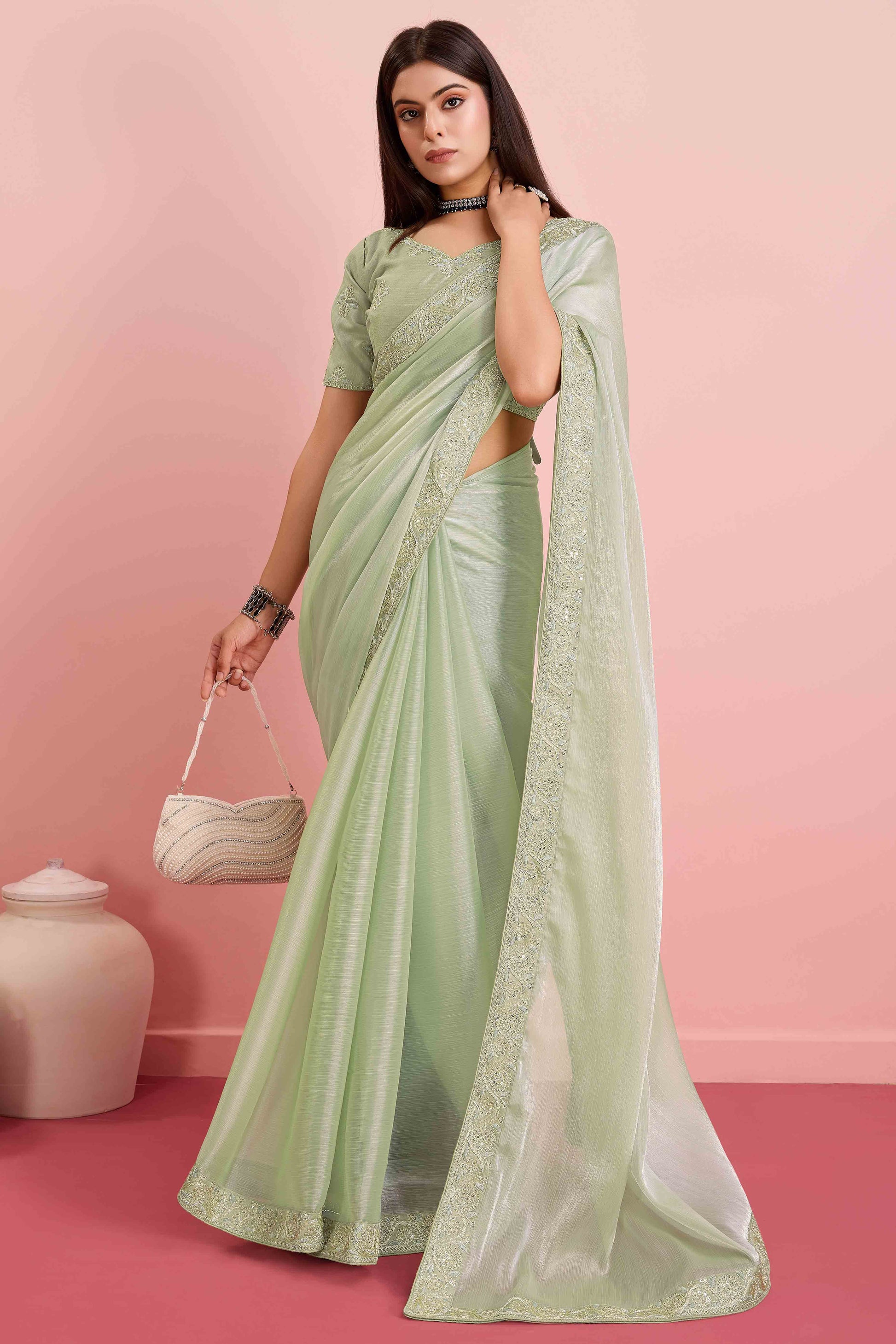 green-solid-with-sequins-embroidery-border-mulberry-silk-saree