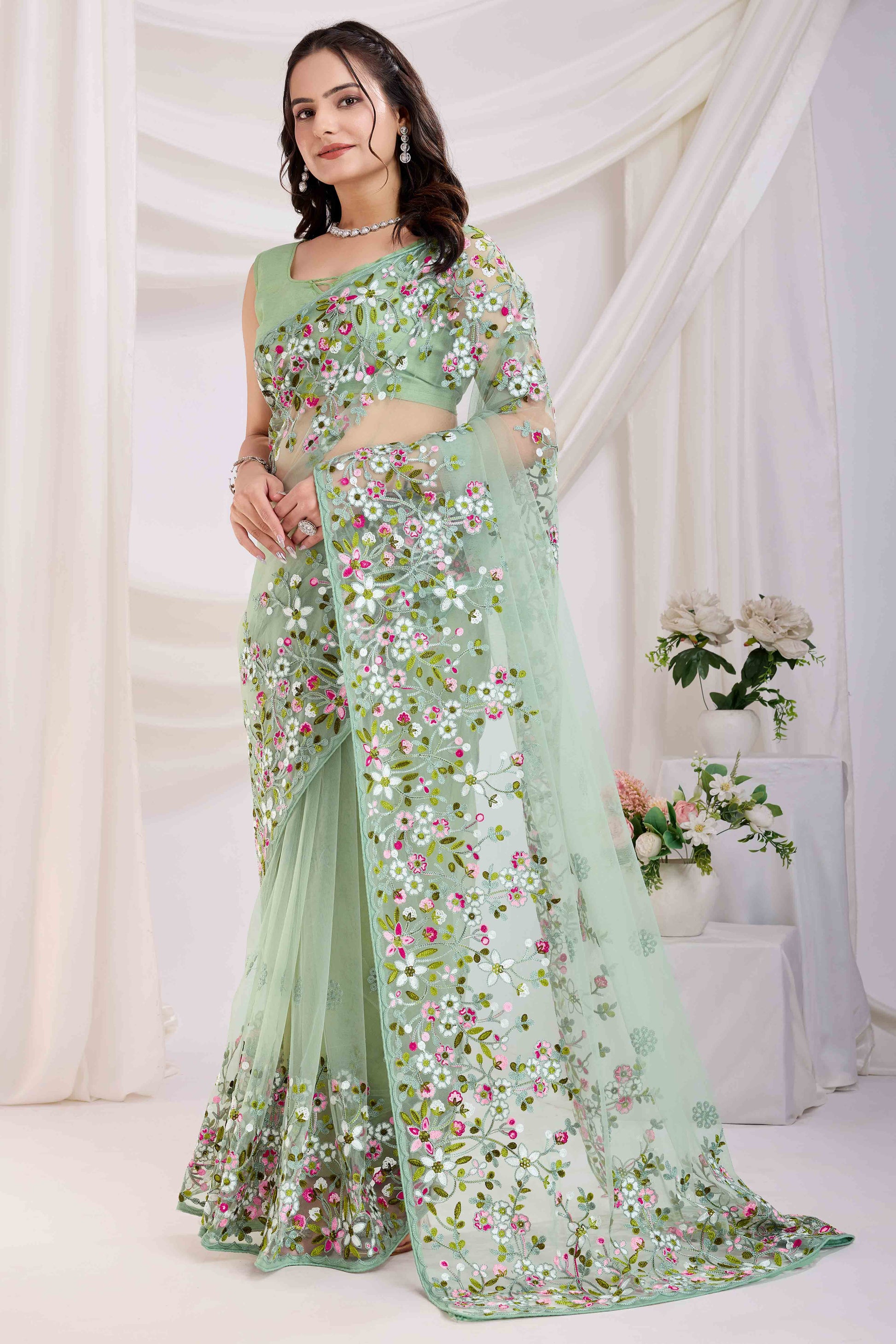 green-floral-embroidered-net-saree-31