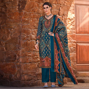 Morpich Floral Digital Printed Pashmina Salwar Suit