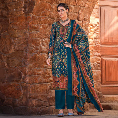 Morpich Floral Digital Printed Pashmina Salwar Suit