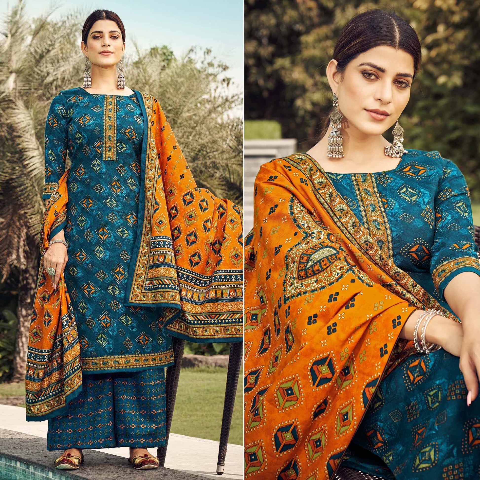Morpich Printed Pashmina Suit