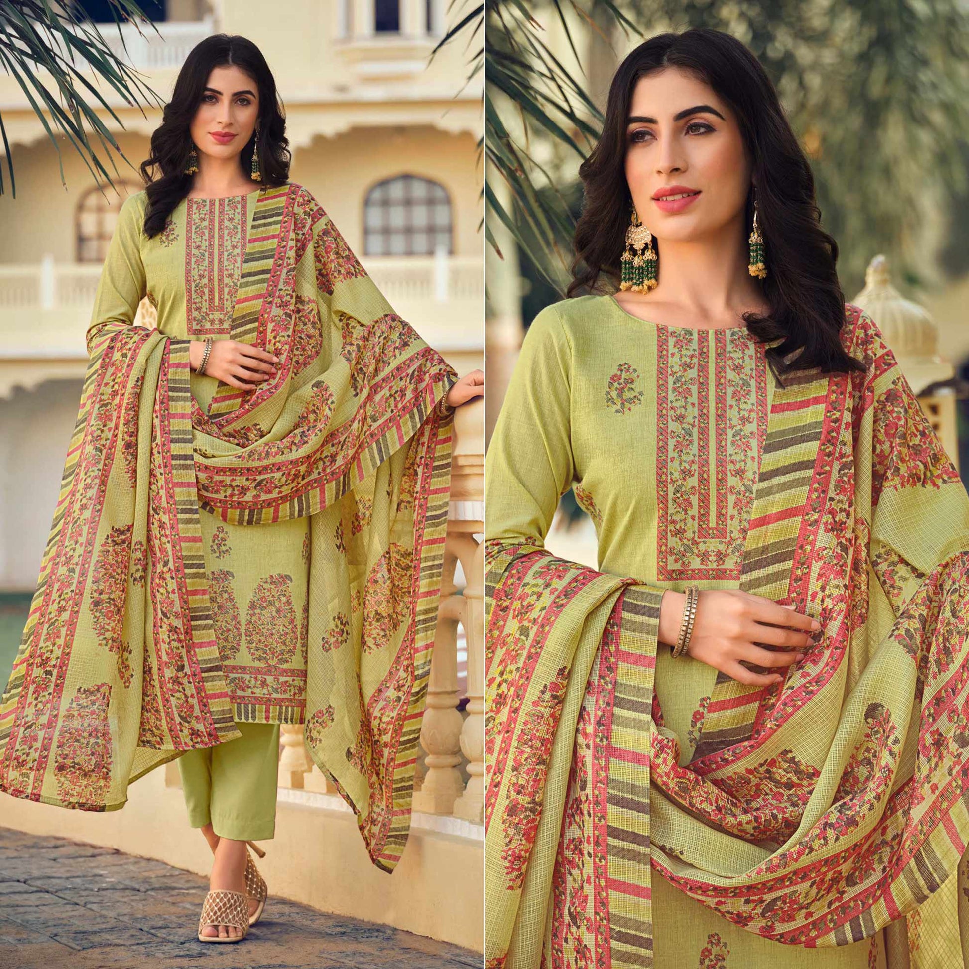 green-floral-printed-pure-cotton-suit-3