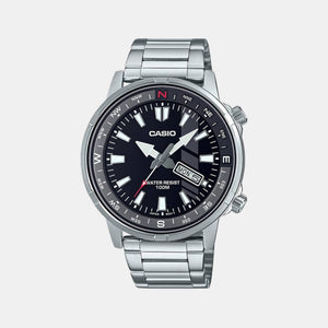 Enticer Men Quartz Black Dial Analog Stainless Steel Watch A2114