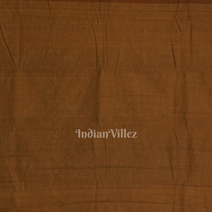 Metallic Copper Tribal Theme Odisha Ikat Sambalpuri Cotton Saree