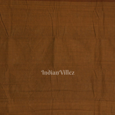 Metallic Copper Tribal Theme Odisha Ikat Sambalpuri Cotton Saree