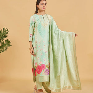 Pastel Green Festive Kurta Set