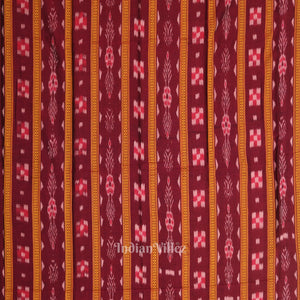 Purple Cream Pasapali Sambalpuri Cotton Dress set with Dupatta