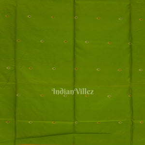 Yellow With Green Pure Bishnupuri Silk Saree