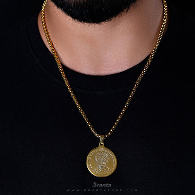 Hanuman Gold Plated Pendant Chain For Men (24 Inch)