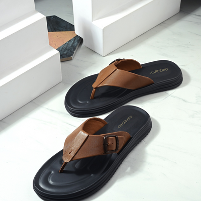 Comet Leather Slippers by Aspeerio