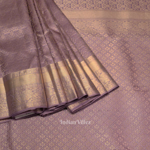 Sunset Purple Pure Kanjivaram Silk Saree