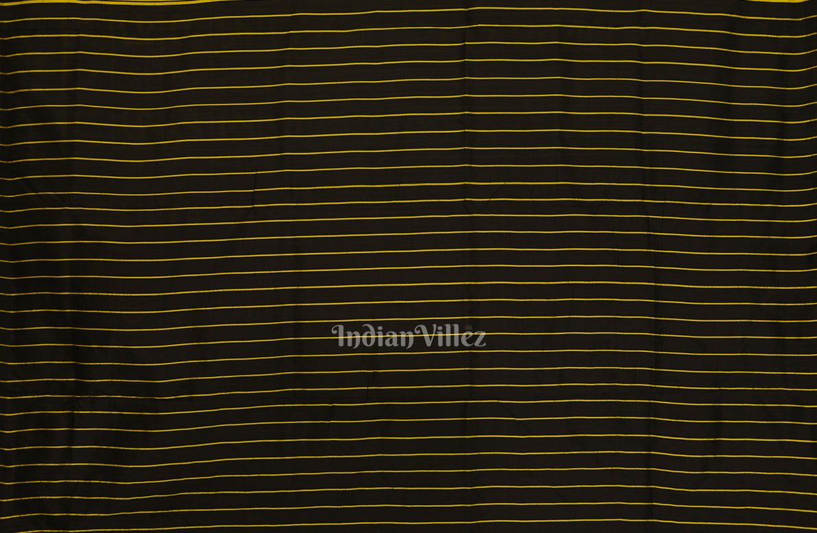 Black  Neon Odia Barnamala Contemporary Silk Saree