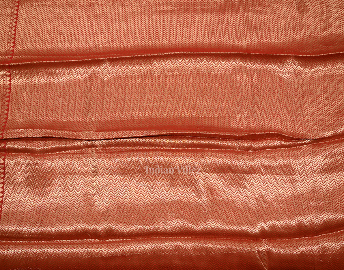 Maroon Red Bandhini Work Pure Chiniya Silk Banarasi Saree