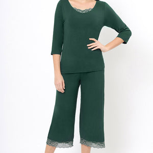 Lace Touch Sleep Top - Botanical Gardens