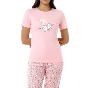 Scoop Neck Sleep Tee - Almond Blossom