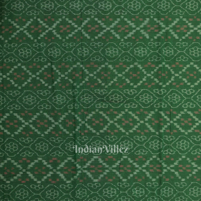 Green Flower Pasapali Sambalpuri Odisha Ikat Cotton Fabric
