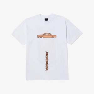 HUF | CAR CLUB T-SHIRT  { WHITE