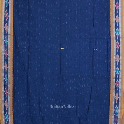 Blue Odisha Ikat Maniabandha Cotton Saree