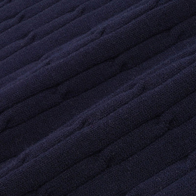 SPORTY & RICH | SERIF MINI CABLE POLO T-SHIRT { NAVY