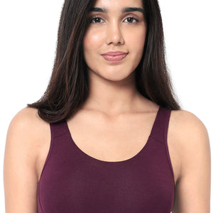 All Day Lounge Solid Non Padded Non-Wired Bra - Pickled Beet