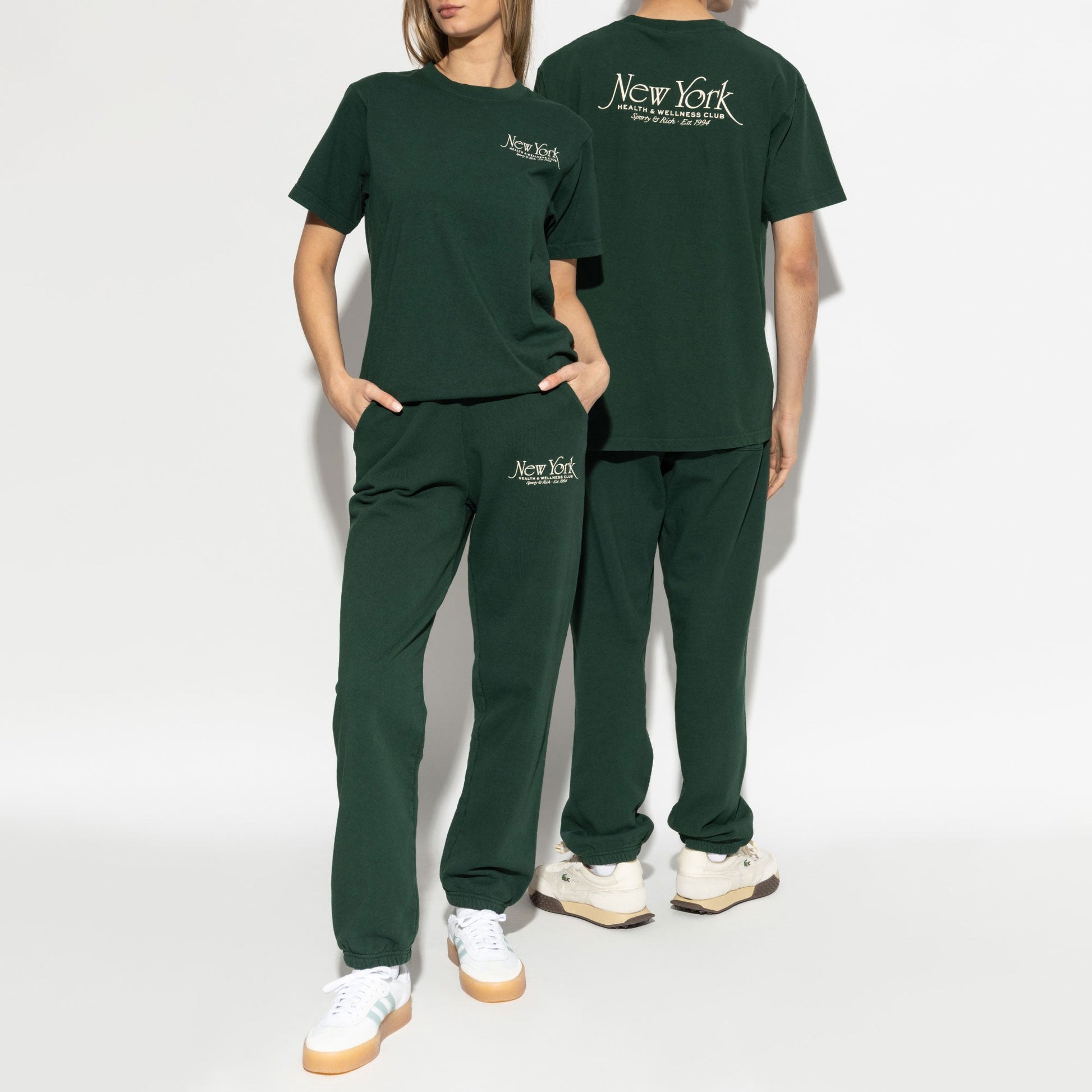 SPORTY & RICH | NY 94 T-SHIRT { FOREST/WHITE