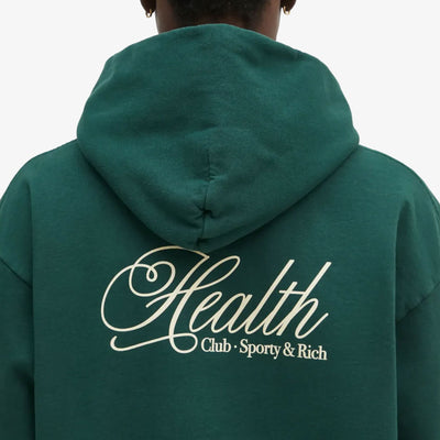 SPORTY & RICH | HEALTH SCRIPT HOODIE { GREEN