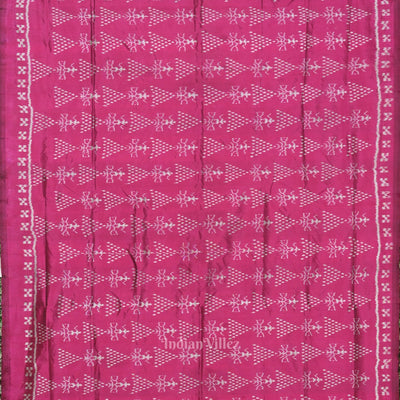 Mulberry Purple Tribal Jhoti Contemporary Odisha Handloom Silk Saree
