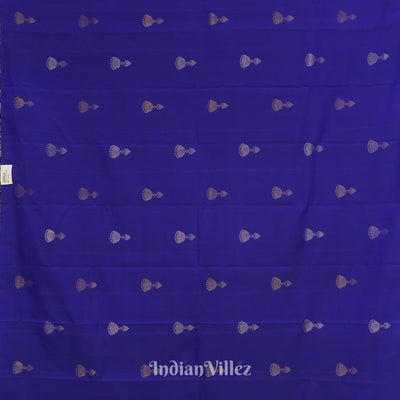 Blue With Parrot Green Pure Kanjivaram Soft Silk Saree