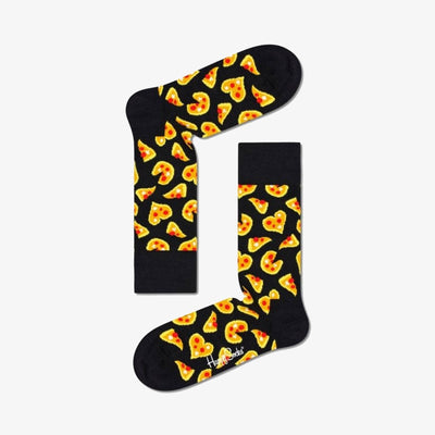 Happy Socks | PIZZA LOVE SOCK  { BLACK