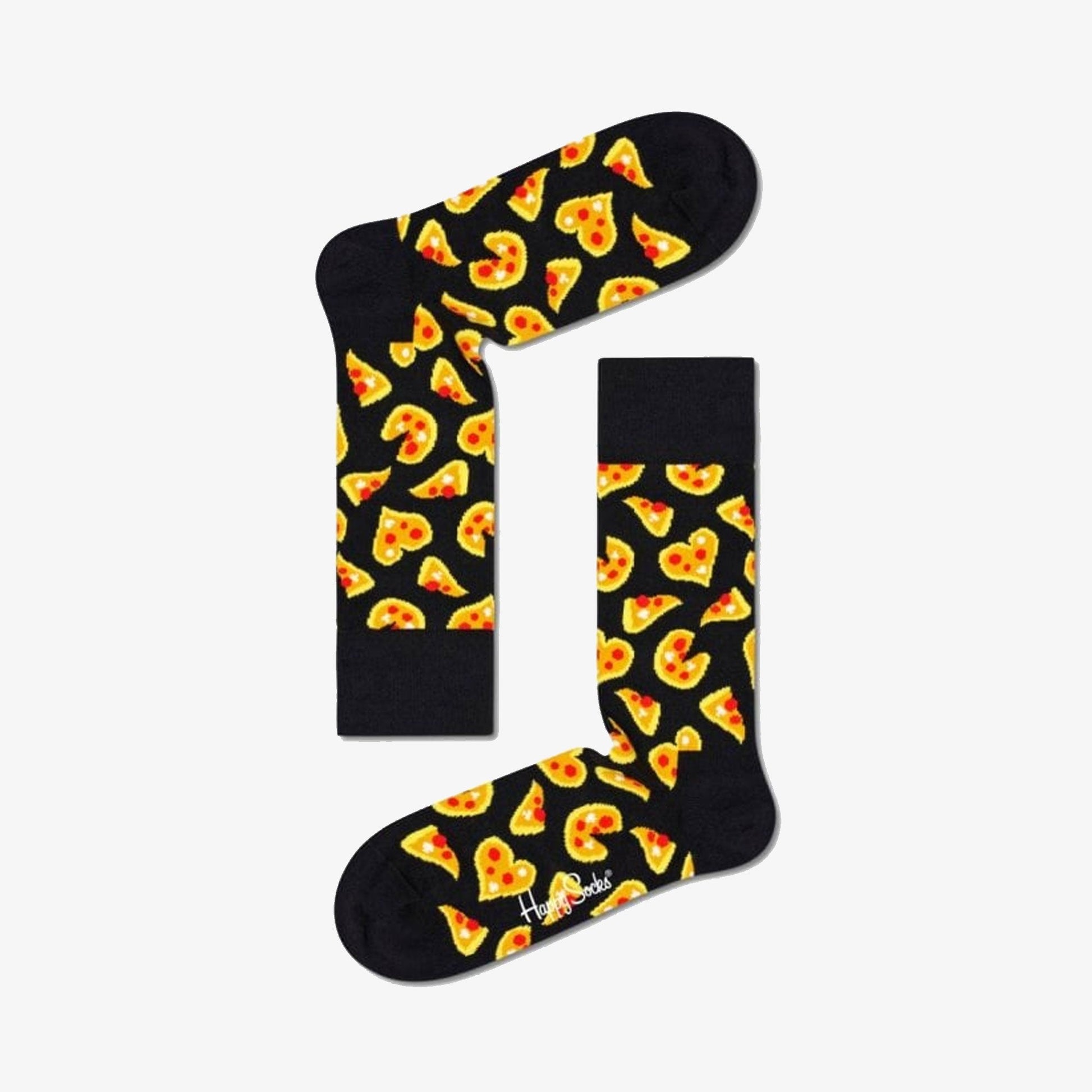 Happy Socks | PIZZA LOVE SOCK  { BLACK
