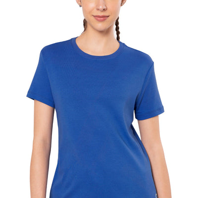 Essential Basic Short Sleeve Round Neck T-Shirt - Lazuli Blue