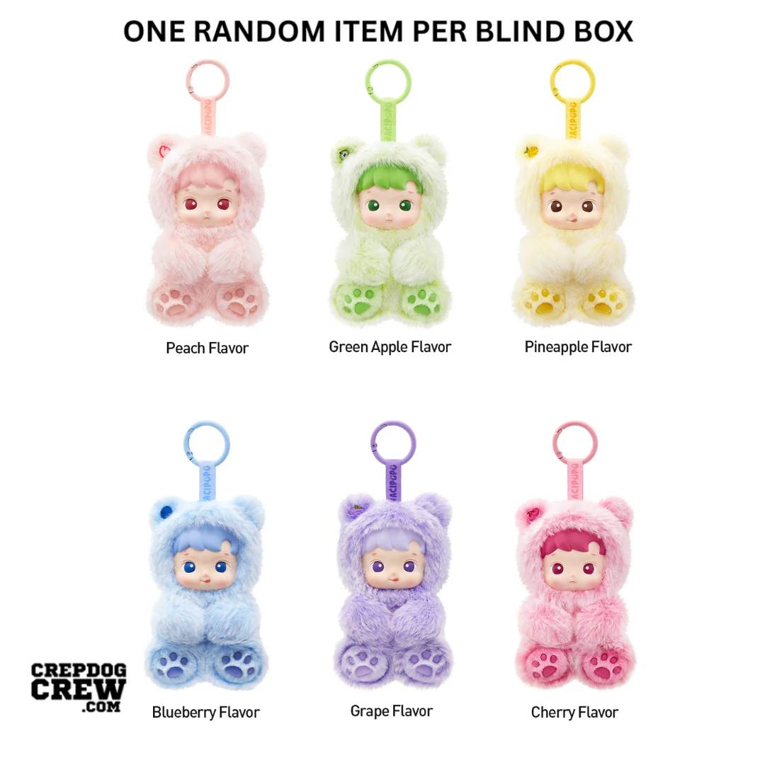 Pop Mart HACIPUPU Gummy Bear Series Vinyl Plush Pendant Single Blind Box(PACK OF 1)